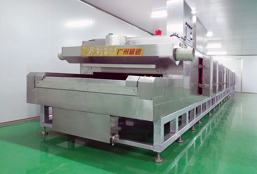 Liquid nitrogen low temperature freezer tunnel